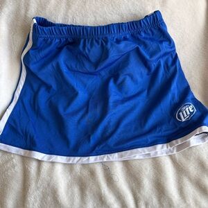Miller Lite blue athletic skirt small
